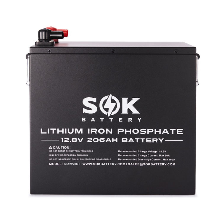 SOK 12V 206Ah LiFePO4 Battery Bluetooth & Built-in heater